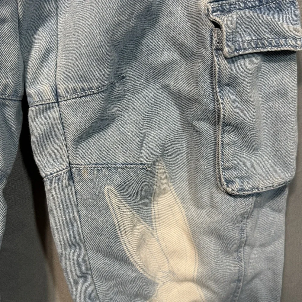 Looney Tunes Girl Barrel Jeans Sz 8 Tweety Bugs Bunny Lola Carpenter Cargo Pants
